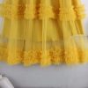 Yellow Tulle A-Line Skirt - TORFEO