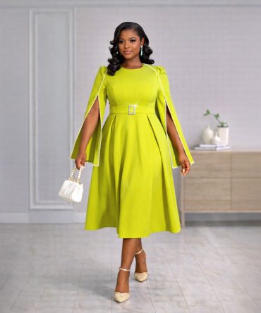 Lustrous Pearl Cape Dress - TORFEO