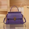 Amethyst Ostrich Handbag - TORFEO