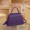 Amethyst Ostrich Handbag - TORFEO