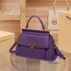 Amethyst Ostrich Handbag - TORFEO