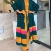 Chromatic Flow Miyake Dress Set - TORFEO