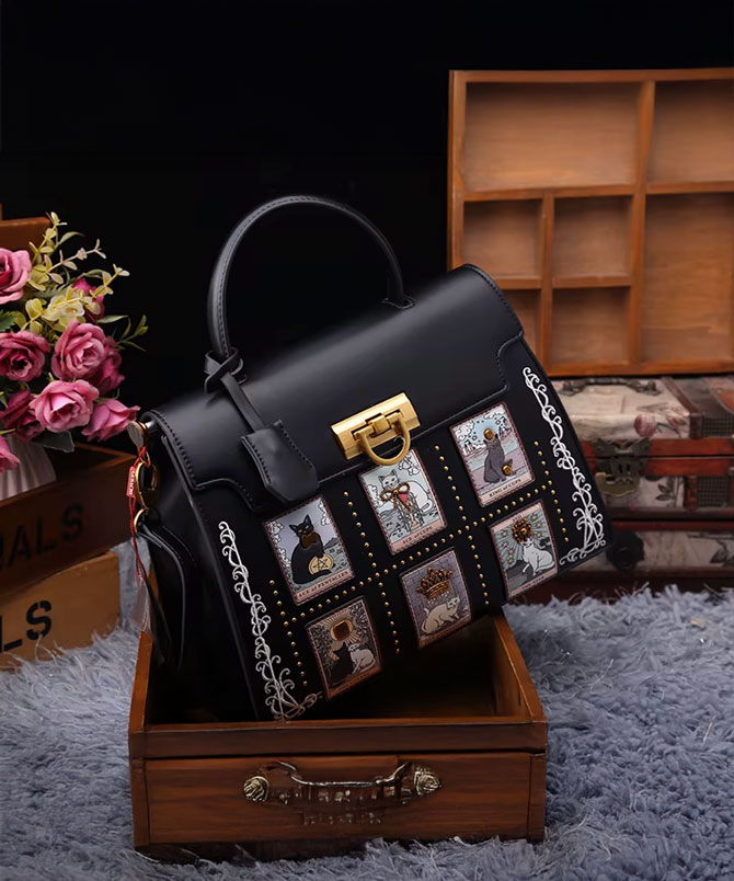 Black Enchanted Luxe Handbag - TORFEO