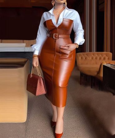 Sienna Empress Belted Dress - TORFEO