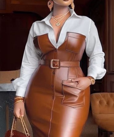 Sienna Empress Belted Dress - TORFEO