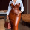 Sienna Empress Belted Dress - TORFEO