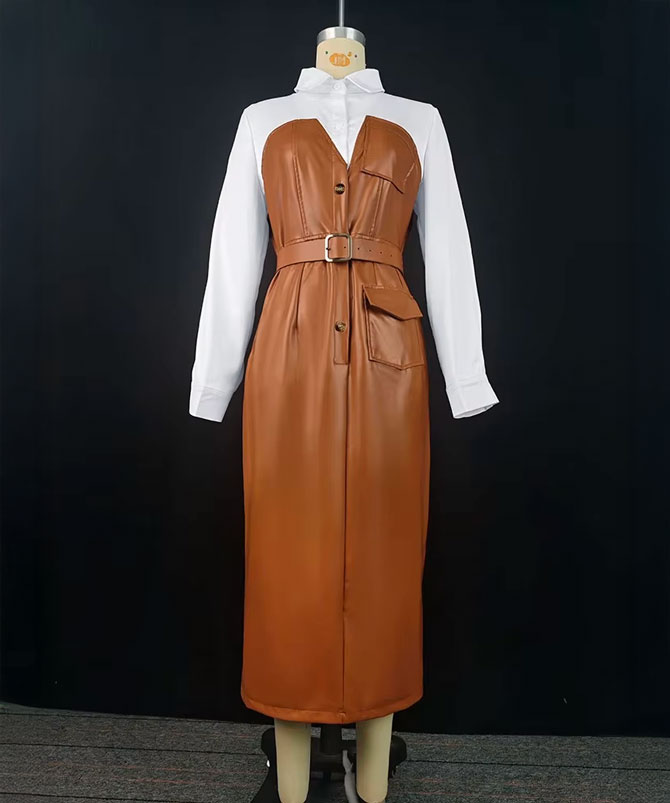 Sienna Empress Belted Dress - TORFEO