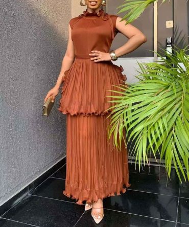Sahara Layered Pleats Dress - TORFEO