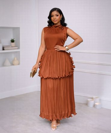 Sahara Layered Pleats Dress - TORFEO