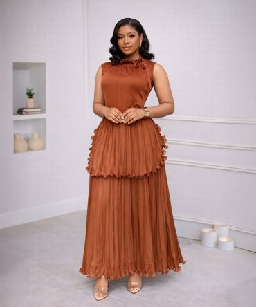 Sahara Layered Pleats Dress - TORFEO