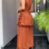Sahara Layered Pleats Dress - TORFEO