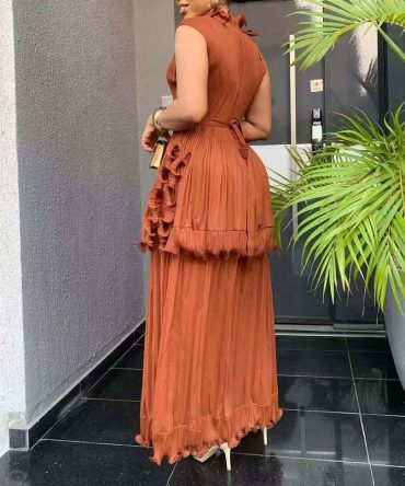 Sahara Layered Pleats Dress - TORFEO