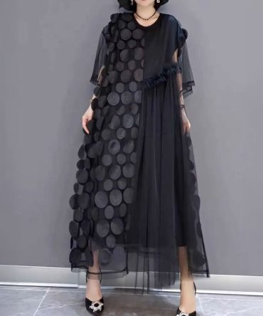 Velora Dot Mesh Dress - TORFEO