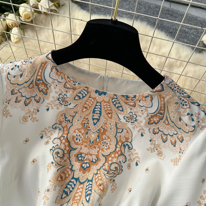 Aristocrat Print Tassel Dress - TORFEO