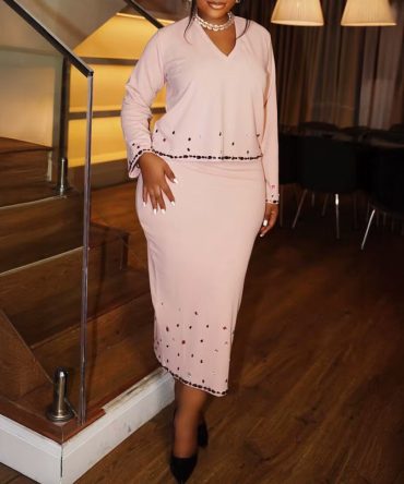 Rhinestone Two Piece Set - TORFEO