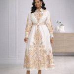 Baroque Belted Dress