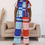 Color Block Two Piece Set