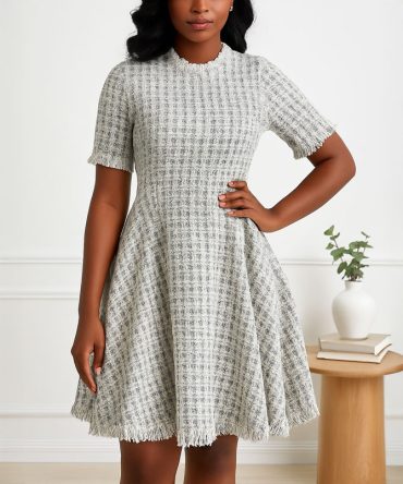 Textured Tweed Dress - TORFEO