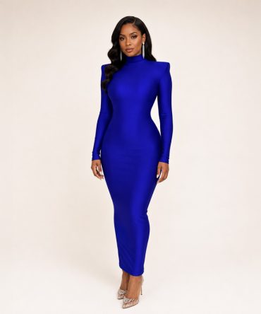 The Rhea Dress in Blue - TORFEO