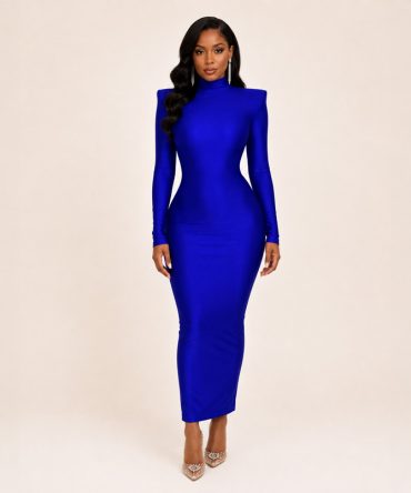 The Rhea Dress in Blue - TORFEO