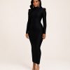 The Rhea Dress in Black - TORFEO