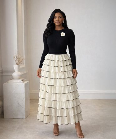 Luna Ruffle Dress - TORFEO