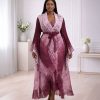 Burgundy Regal Flow Two Piece - TORFEO
