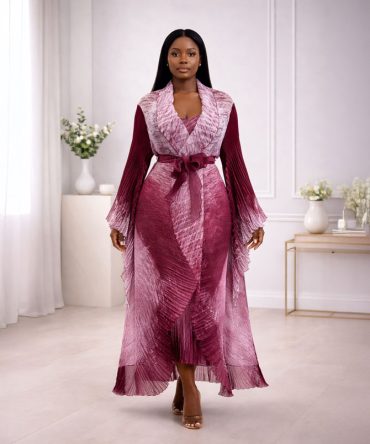 Burgundy Regal Flow Two Piece - TORFEO