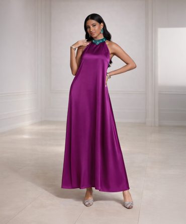 Amethyst Feather Abaya Set - TORFEO