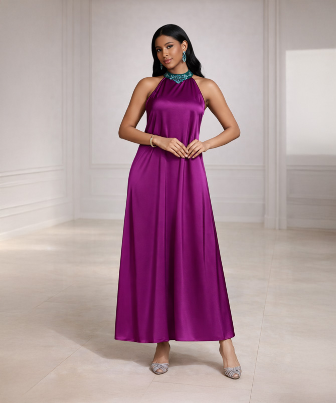 Amethyst Feather Abaya Set - TORFEO
