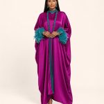 Amethyst Feather Abaya Set
