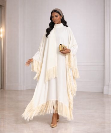 Fringe Flow Kaftan Dress - TORFEO