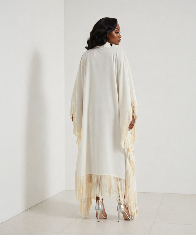 Fringe Flow Kaftan Dress - TORFEO