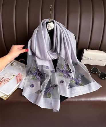 Blossom Embellished Scarf - TORFEO