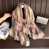 Champagne Blossom Embellished Scarf - TORFEO