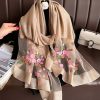 Champagne Blossom Embellished Scarf - TORFEO