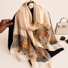 Champagne Blossom Embellished Scarf - TORFEO