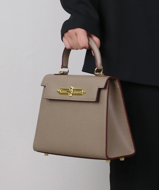 Taupe City Muse Structured Bag - TORFEO