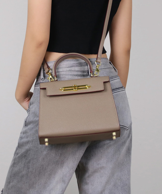 Taupe City Muse Structured Bag - TORFEO