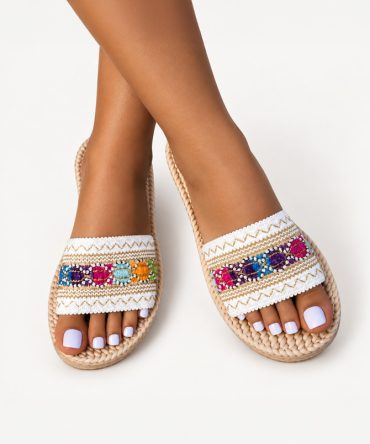 Sahara Multicolour Espadrille Slide Sandals for Women by TORFEO