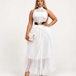 Halter Pleated 3-Piece Set