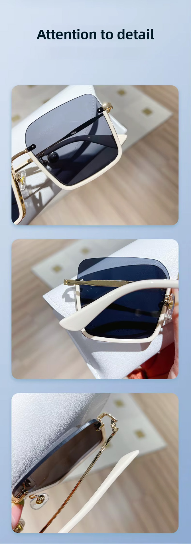 Details of the Nerina Half-Frame Sunglasses - TORFEO